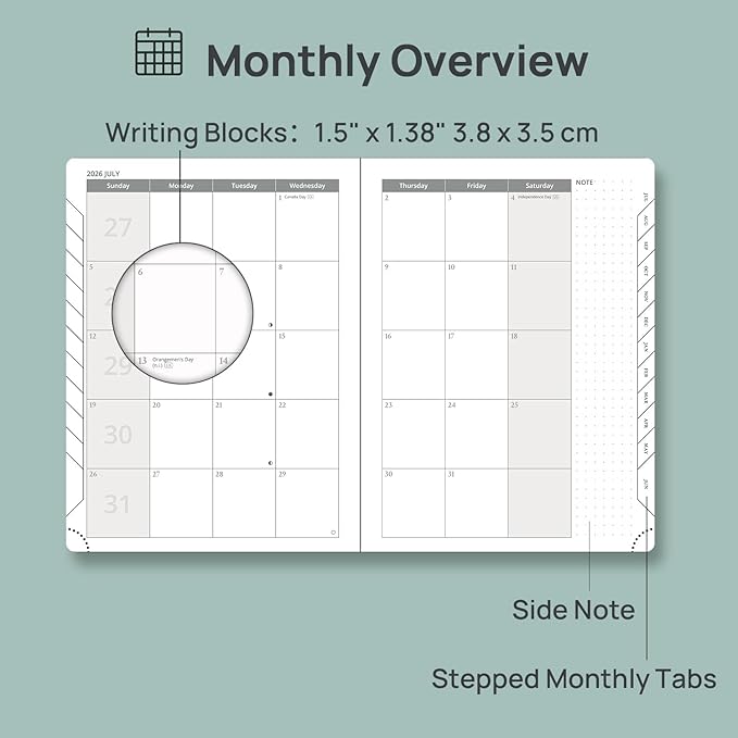 POPRUN Weekly Planner 2026-2027 Academic Calendar Appointment Book - Image 4