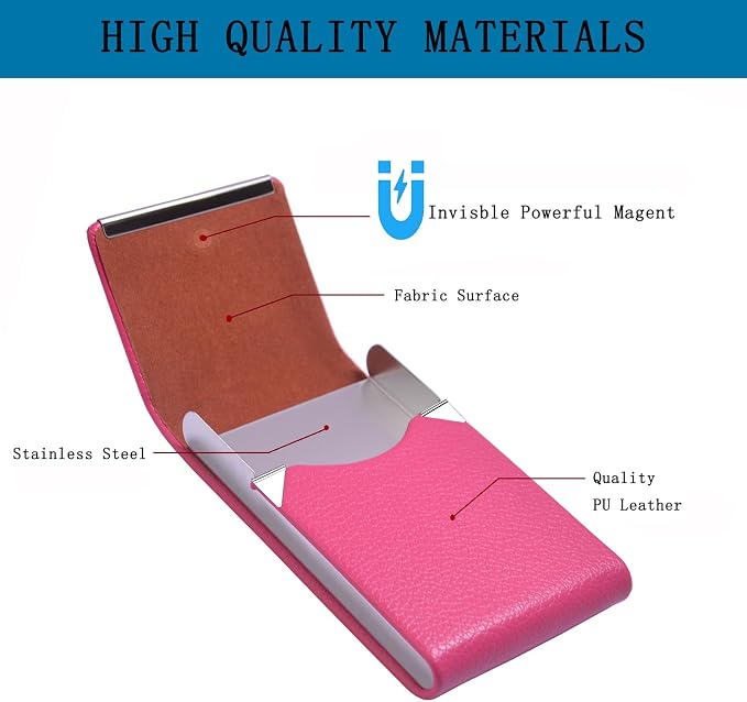 Business Card Holder with Ultra Slim Design, Business Card Case with Premium PU - Image 2