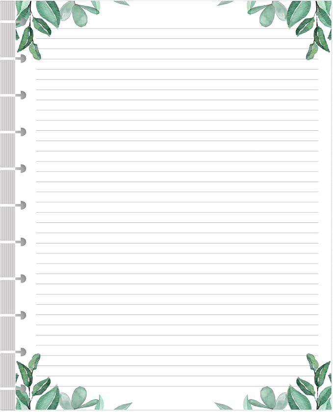 A4 TUL Discbound Lined Refill Paper, 11-Disc Discbound Ruled Filler Paper by Yaridar