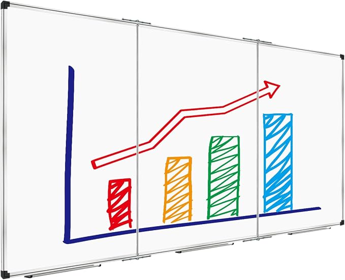 XBoard Extra Large Magnetic Whiteboard 96 x 48 Inch, Giant Foldable Dry Erase by XBoard
