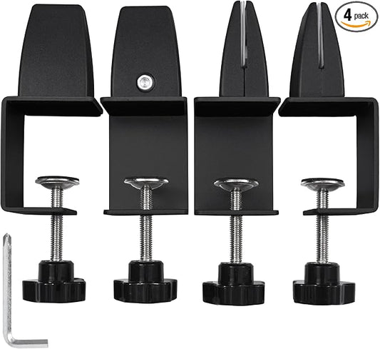 Heavy Duty Sneeze Guard Clamp For 0.1" to 1" Thick Panel, Desk Partition by Unknown