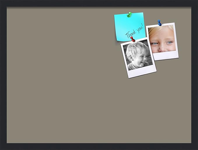 PinPix 27x20 Inch Cork Bulletin Board. This Decorative Framed Pin Board Comes with Pewter Design and a Satin Black Frame. Ideal for Home Office Decor or Message Board (PinPix-1812)-DeskLoop Office