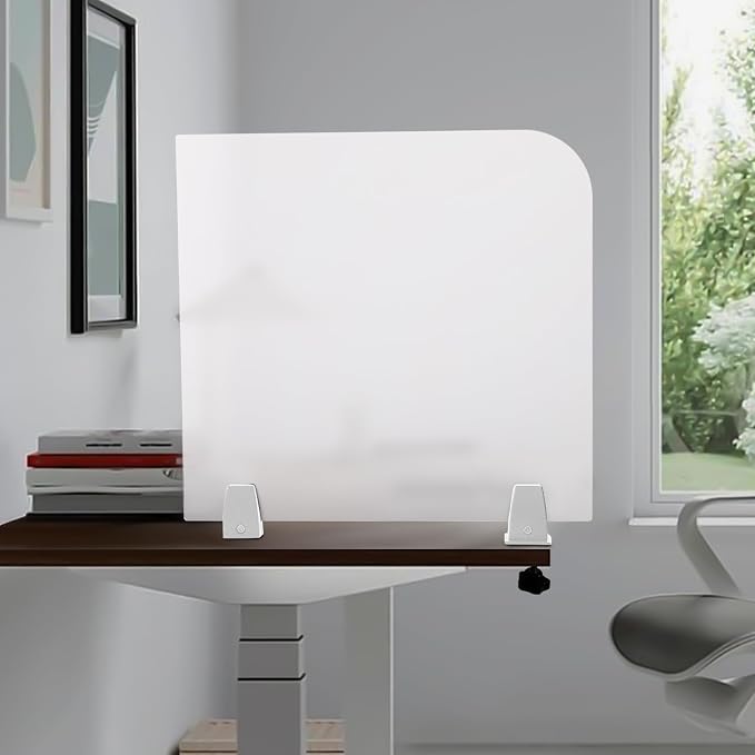 Desk Divider, Acrylic Desk Privacy Panels, Privacy Desk Screen, Frosted Acrylic - Image 2