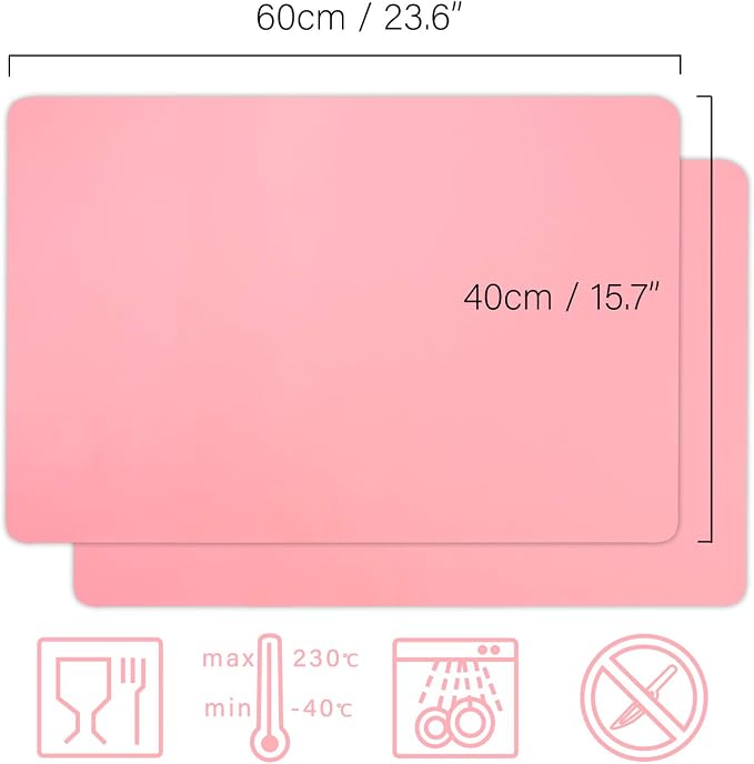 Gartful 23.6 x15.7 inch Resin Silicone Mats, X-Large Silicone Sheets - Image 2