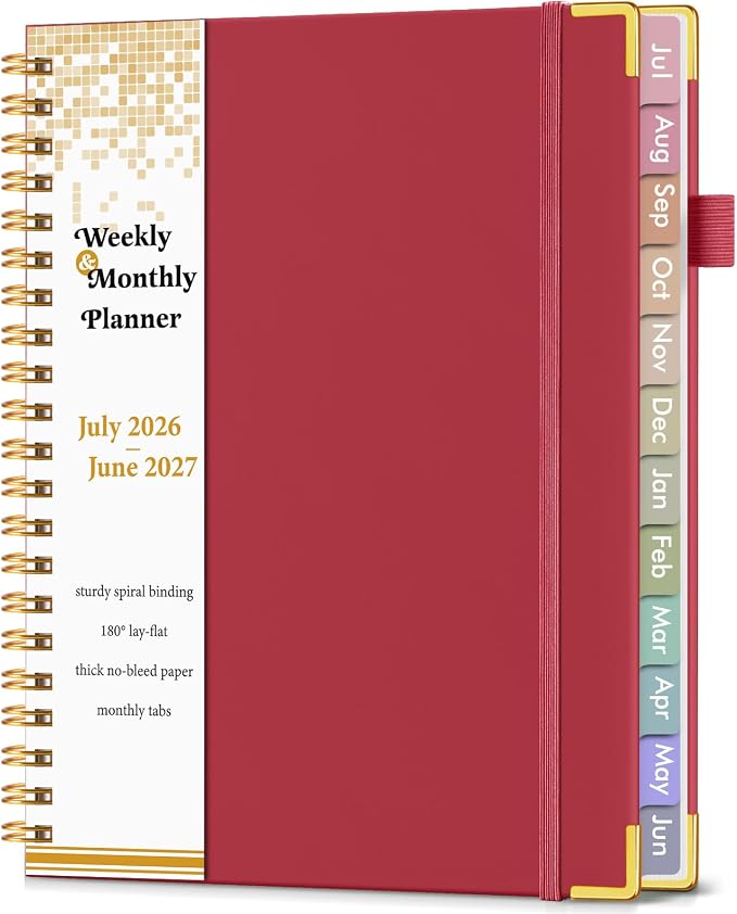 Academic Planner 2026-2027, Hardcover Weekly and Monthly Calendar Planner from by Unknown