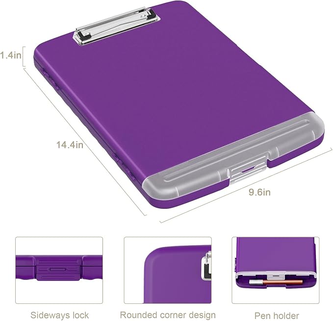 Piasoenc Clipboard with Storage, 8.5 x 11 Organization Box with Pen Holder and - Image 3