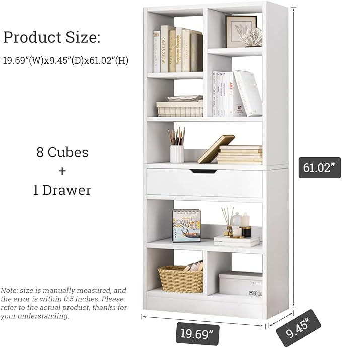 IOTXY Wooden Open Shelf Bookcase - Image 3