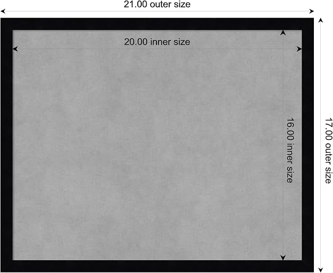 Amanti Art Black Framed Magnetic Board 17x21 Small Vision Board - Image 4