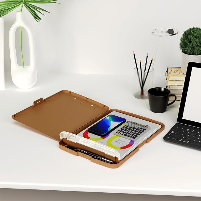 Piasoenc Clipboard with Storage, 8.5 x 11 Organization Box with Pen Holder and - Image 7