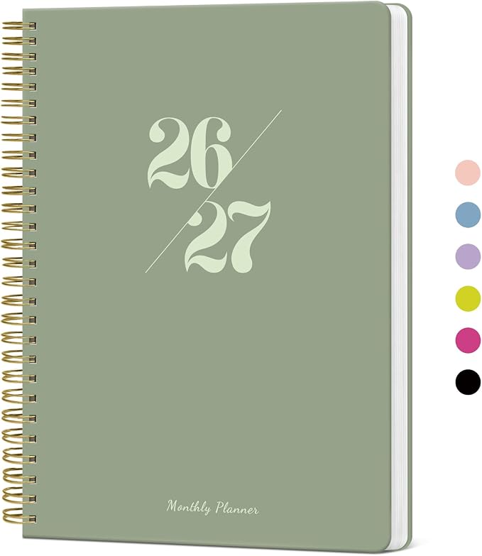 Monthly Planner 2026-2027, 18 Months Calendar Planner 2026-2027, Runs from July by Taja