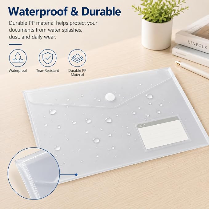 10 Pack Clear Folders for Documents Plastic Folders - Image 2