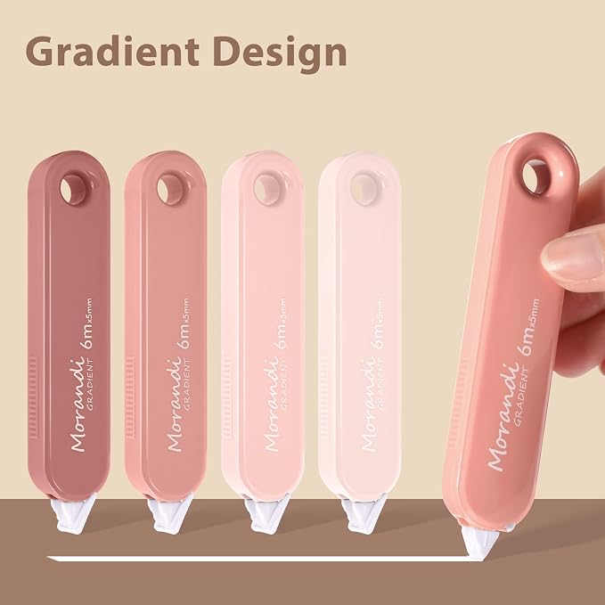 5-Piece Correction Tapes, Aesthetic Cute White Pull Out Tape, Quick Dry - Image 3