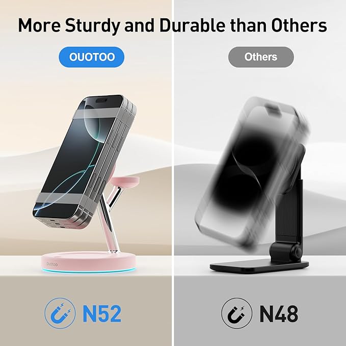 【Adjustable Blue Ambient Light】 Wireless Charger 3 in 1 - Image 6