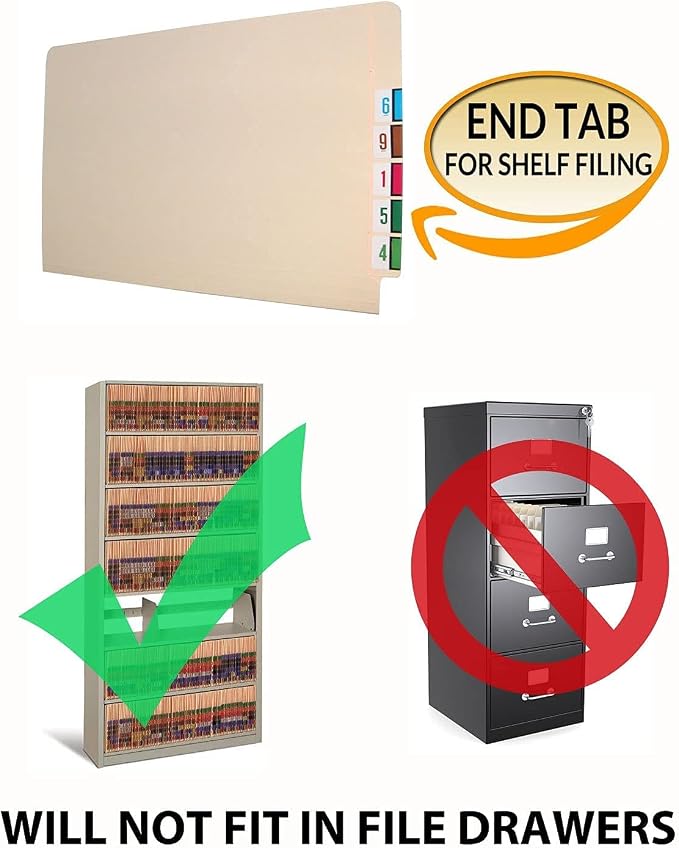 Ecom Folders End Tab Pressboard File Folders | Legal Size 25 Pt Stock - Image 9
