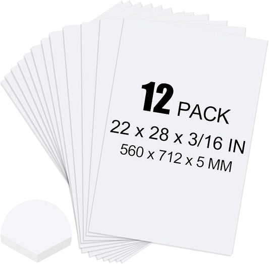 ToLanbbt 12 Pack White Foam Board, Displaying by ToLanbbt