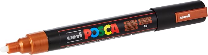 posca Markers Set, 8 Medium Paint Markers 5M, Metallic Tones – Gold - Image 4