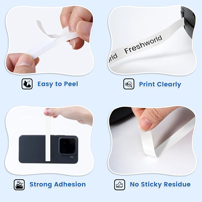 6X Replace for DYMO Label Maker Refills 1/2 in x 23Ft White 45013 | Durable - Image 5
