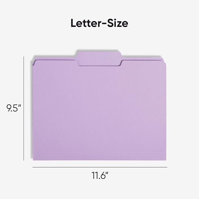 Smead Standard File Folders, 1/3-Cut Tabs, Letter Size - Image 2