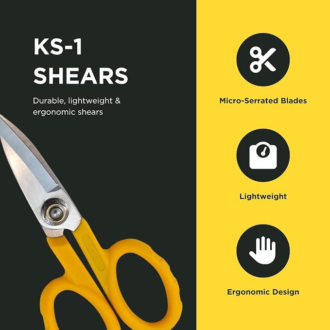 Miller KS-1 Yellow Fiber Optic Kevlar Scissors, Easily Portable Utility Scissors - Image 8
