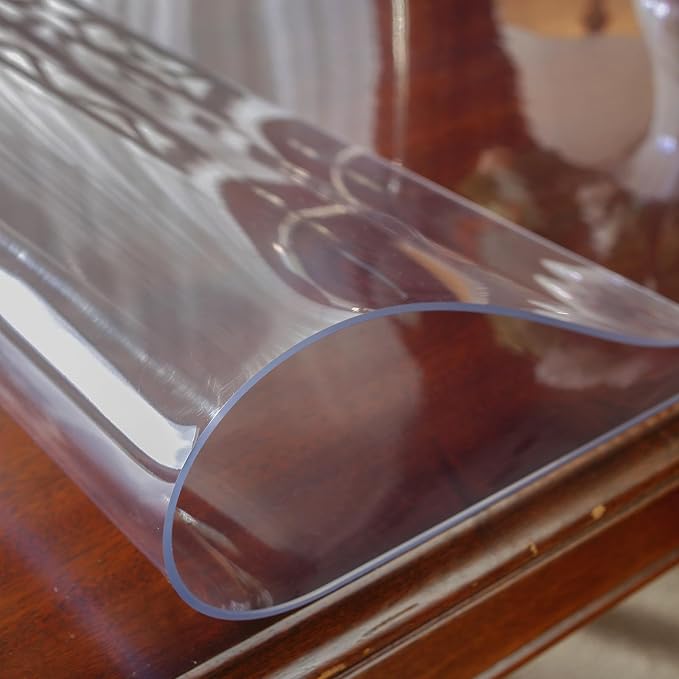 OstepDecor 36 x 80 Inch Clear Table Cover Protector, 2mm Thick Clear Plastic - Image 9