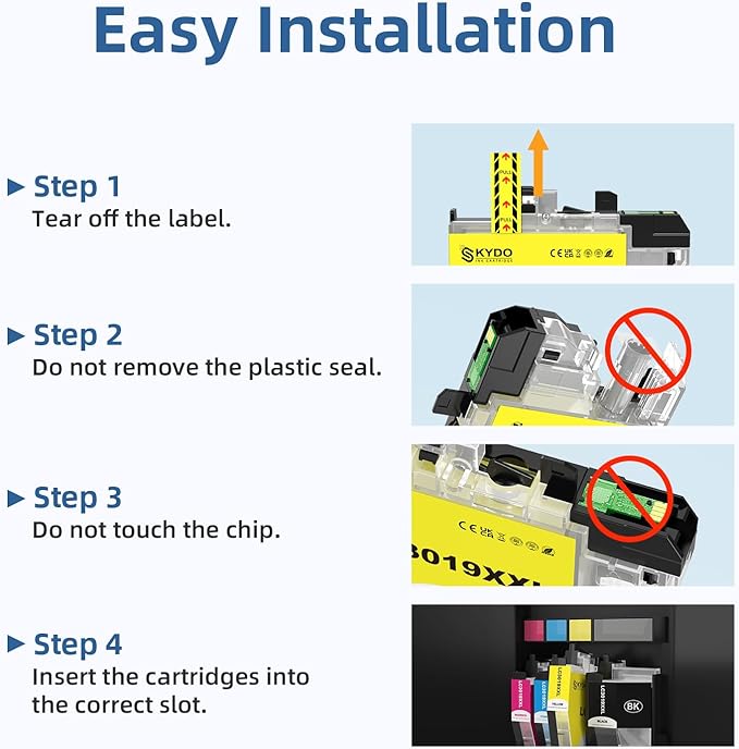 LC3019XXL Ink Cartridges Replacement for LC3019 XXL LC 3019-XXL LC3019 Work with MFC-J5330DW MFC-J6530DW MFC-J6730DW MFC-J6930DW Printers (Black, Cyan, Magenta, Yellow, 4 Pack)-DeskLoop Office