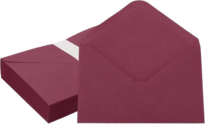 PATIKIL 7x5 Inch Invitation Envelopes, Wine Red by PATIKIL