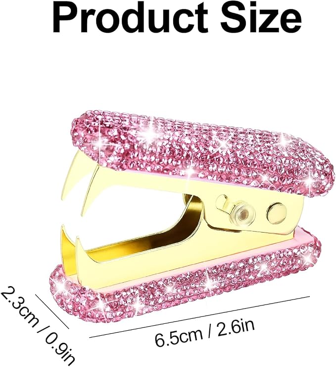 MultiBey Rhinestone Staple Remover, Handmade Bling Crystal Pink Staple Remover - Image 7