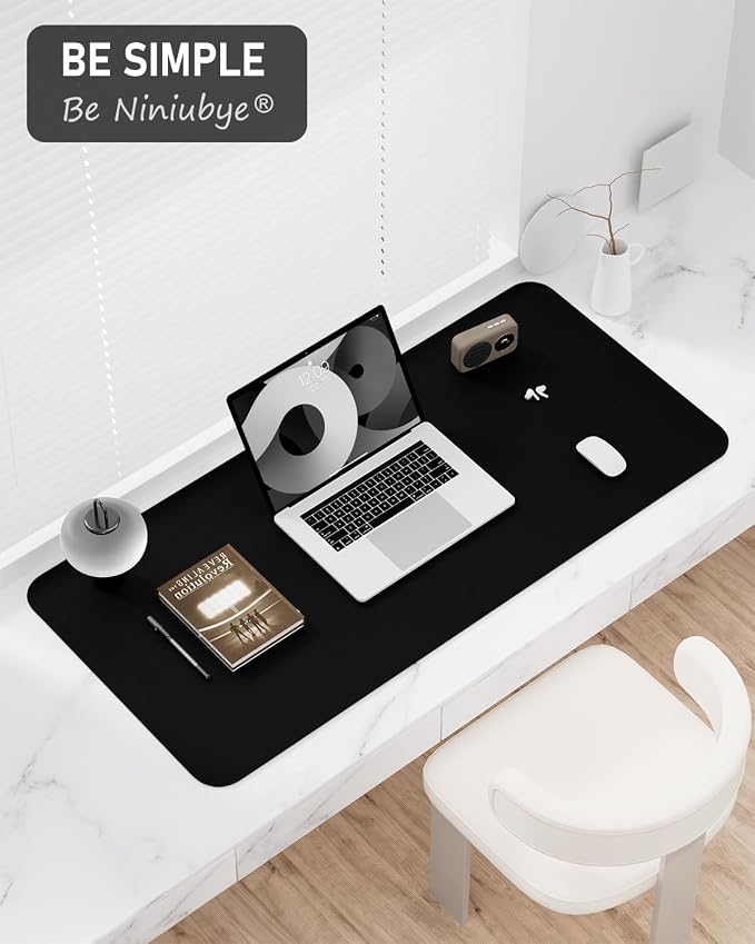 Desk Pad, 35.5" x 17" PU Leather Non-Slip Desk Mat Large Mouse Pad - Image 7