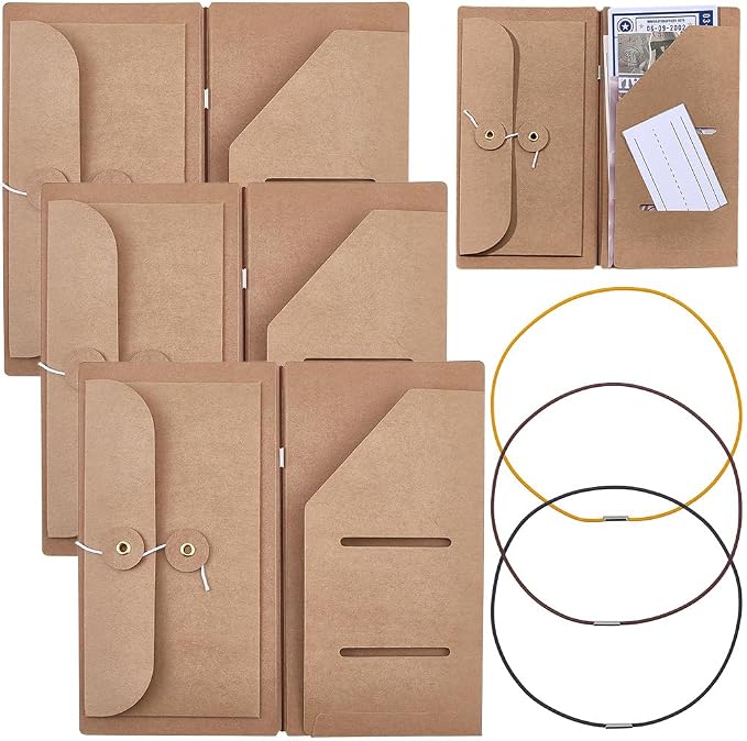 CRASPIRE 3Pcs Kraft Paper Pocket by CRASPIRE