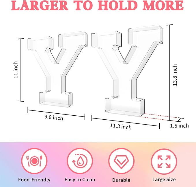 13.8" Acrylic Letter Charcuterie Tray, Charcuterie Letters Fillable Box - Image 2