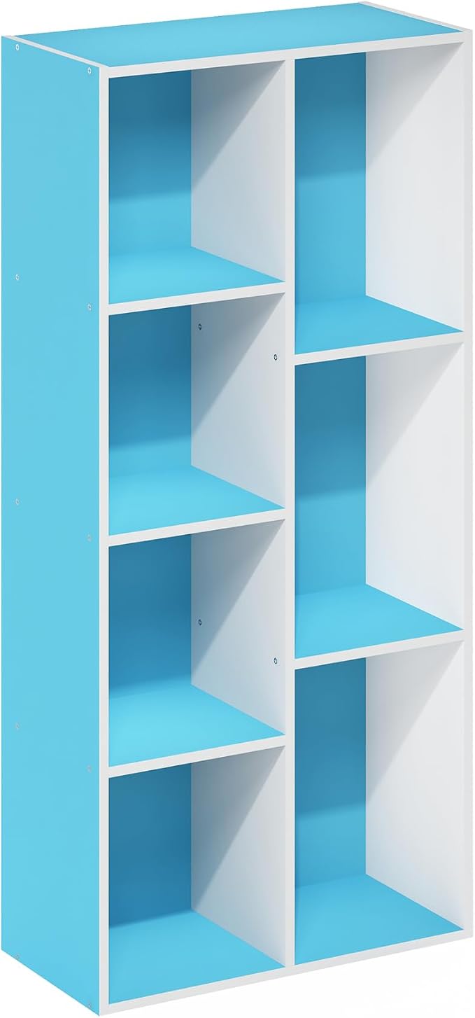 Furinno LUDER Book Shelf, 7-Cube Bookshelf, Bookcase - Image 6