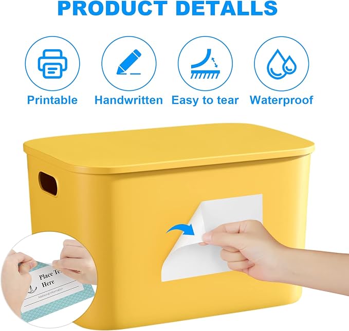 MaxGear 4x6 inch Removable Labels 100 Pcs, Water/Oil/Tear Resistants No Residue - Image 2