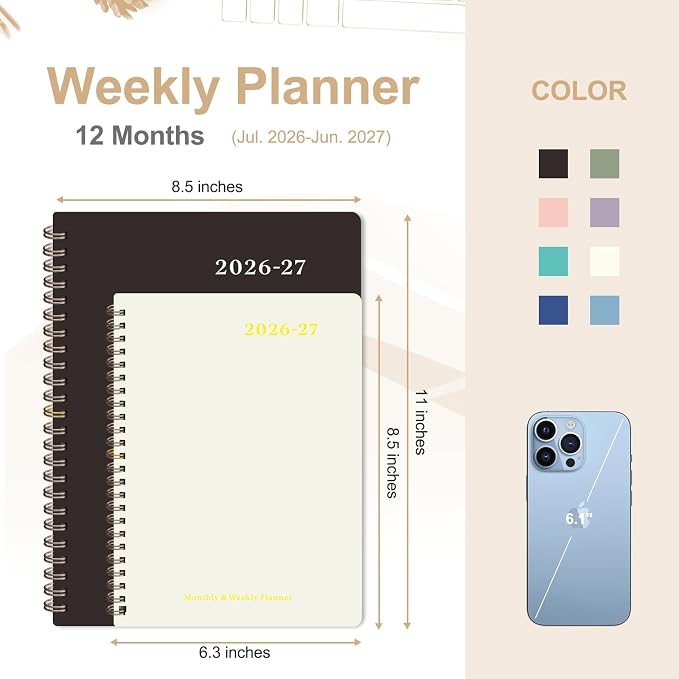 Planner 2026-2027, Weekly and Monthly Academic Year Calendar Planner, July 2026 - Image 4