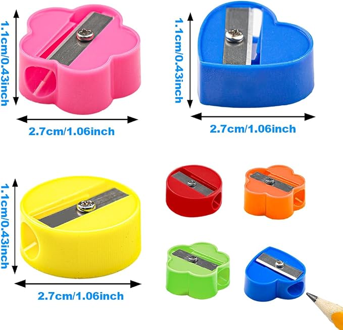 ELANE 90 Pcs Mini Pencil Sharpener, Manual Pencil Sharpeners Bulk Pencil - Image 2
