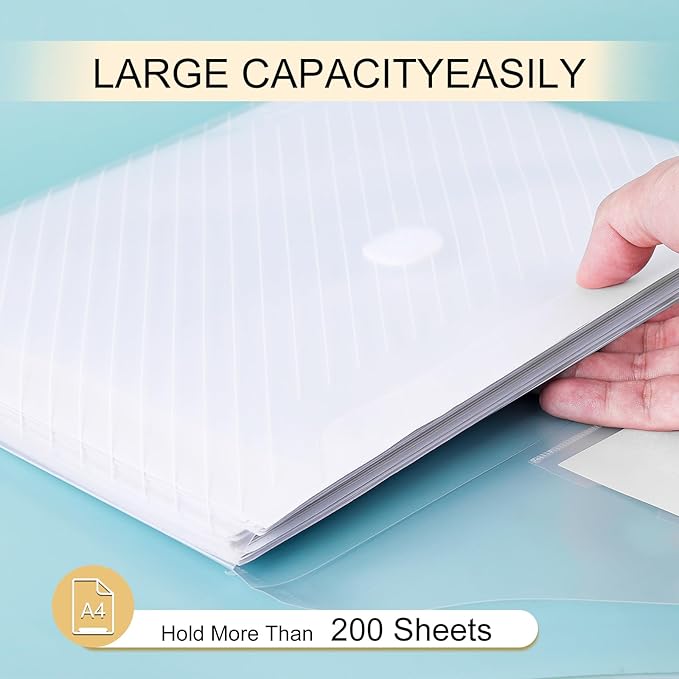 30 Pack, with Label Pockets for Letter A4 Size, Document Folder for School Home - Image 5