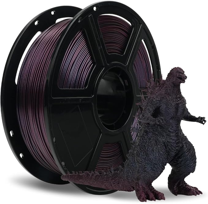 FLASHFORGE Chameleon Gradient Rapid PLA Filament Burnt Titanium & Abyssal Rede, High Flow Speedy Filament 1.75mm Max 500mm/s Fast Printing, Displays Shimmering Effects from Various Angles and Light-DeskLoop Office