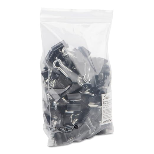 Universal Small Binder Clips Black/Silver, 144 Each - Image 5