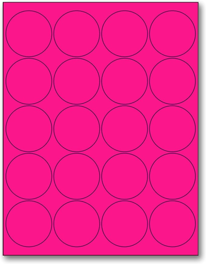 NextDayLabels - 8-1/2 x 11 Neon Color High Light Fluorescent Labels by NextDayLabels