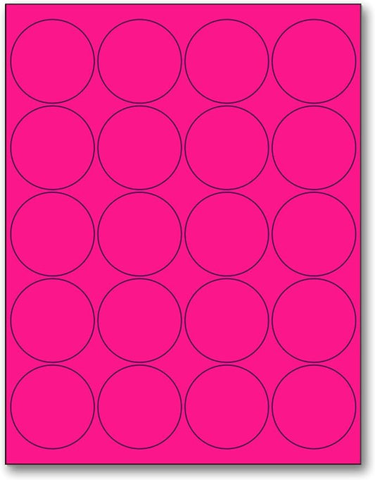 NextDayLabels - 8-1/2 x 11 Neon Color High Light Fluorescent Labels by NextDayLabels