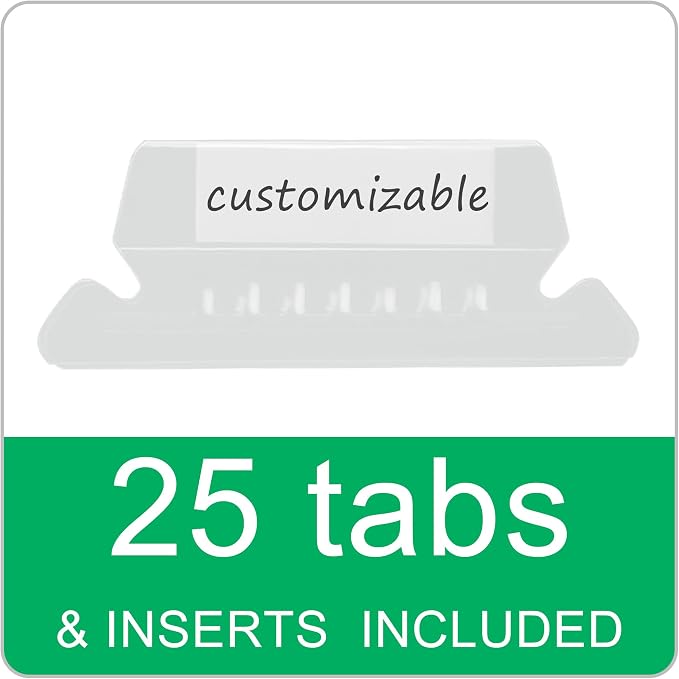 VZCPYTPM 25 Pack Hanging File Folders, Letter Size 8.5x11 Inch, Reinforced Rods - Image 6