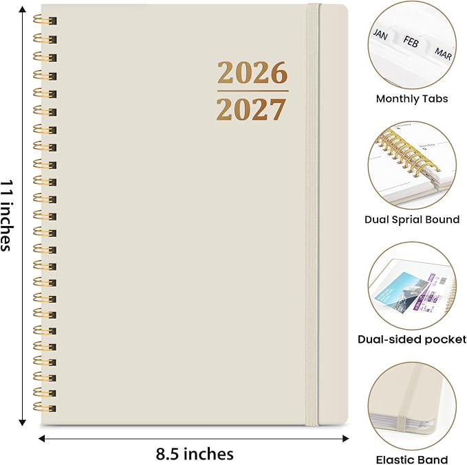8.5" x 11" Academic Planner 2026-2027, Weekly & Monthly Calendar Planner Book - Image 5