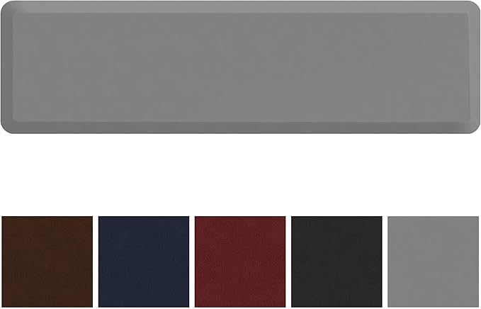 GelPro Utility Anti-Fatigue Runner Mat, Leather Grain Grey - 20x72-DeskLoop Office