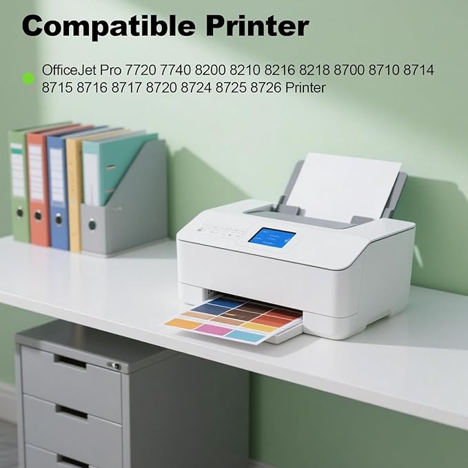 952XL Ink Cartridges Black Tri-Color Combo Compatible Replacement Work with HP OfficeJet Pro 7720 7740 8200 8210 8216 8218 8700 8710 8714 8715 8716 8717 8720 8724 8725 8726 Printer(4 Pack, BCMY)-DeskLoop Office