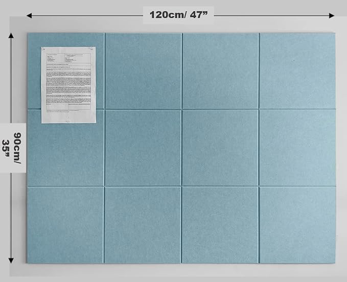 DECORITA Felt Wall Tiles | Large Cork Board Alternative | Aesthetic Felt - Image 2