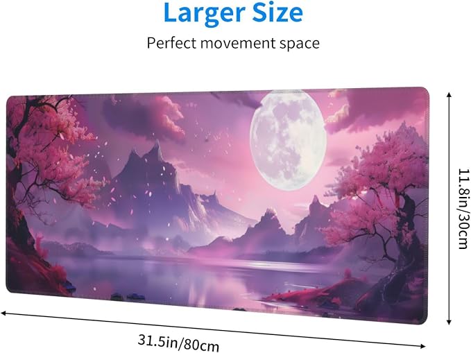 Gaming Mouse Pad Desk Pad, Extended Big Mouse Pad, 31.5x11.8 Inch Long Computer - Image 3