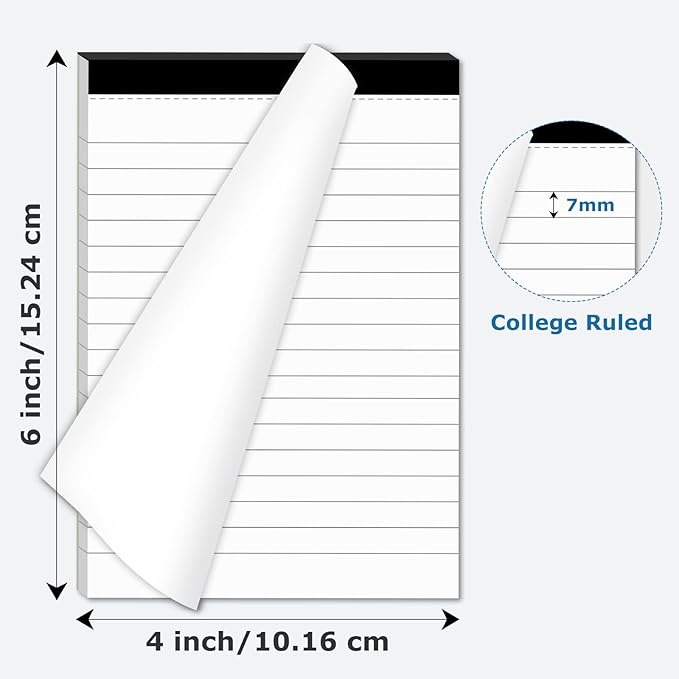 20 Pcs Perforated Note Pads College Ruled - Image 2