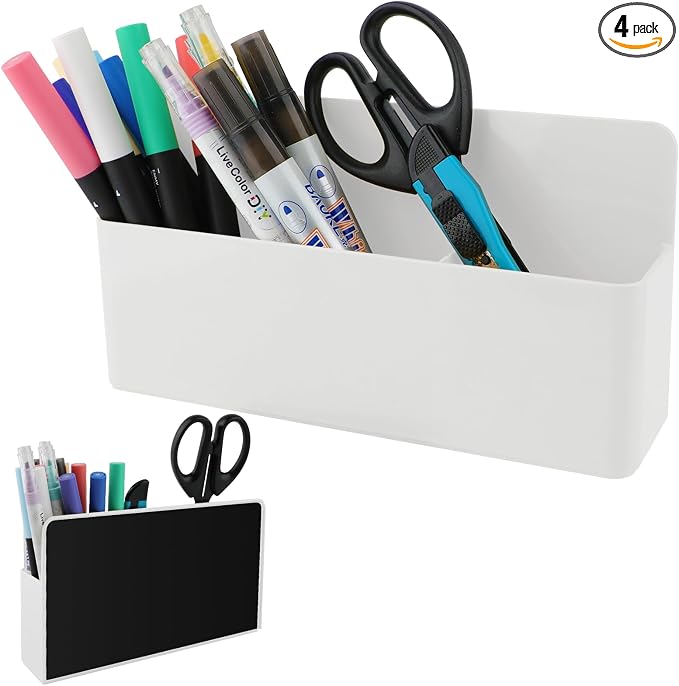 KITANIS Magnetic Pen Holder, 3 Compartments Magnetic Dry Erase Marker Holder by KITANIS