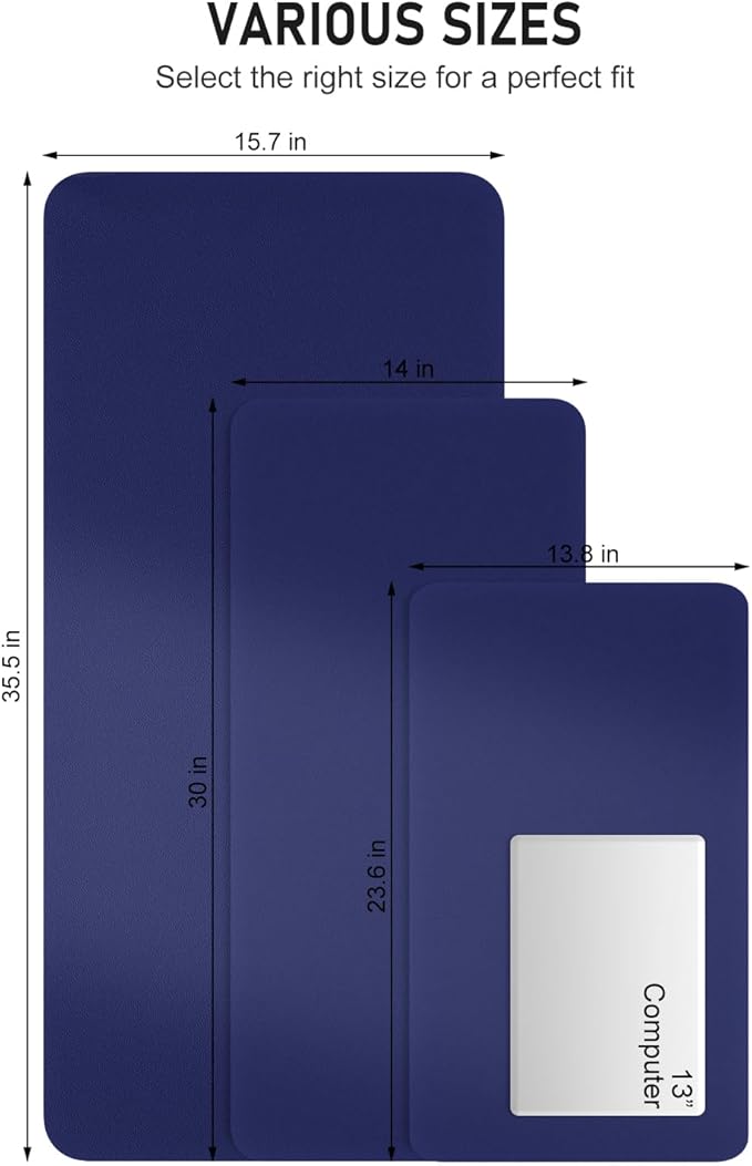 Desk Pad, 35.5" x 17" PU Leather Non-Slip Desk Mat Large Mouse Pad - Image 6