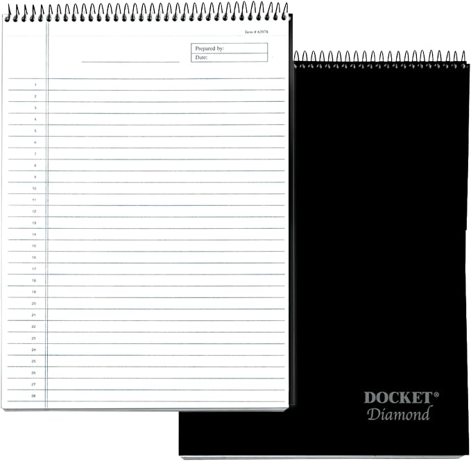 TOPS Docket Diamond Premium Stationery Wirebound Tablet, 8.5 x 11.75 Inches by TOPSProducts