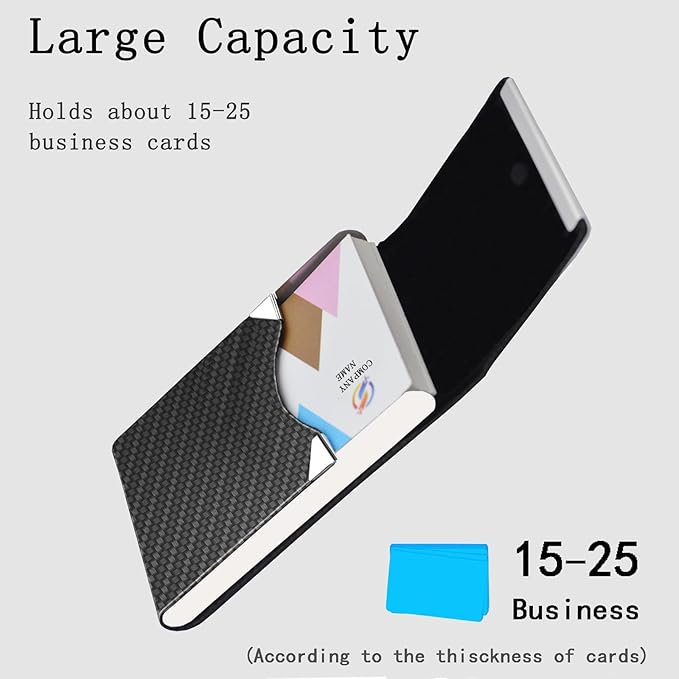 Business Card Holder with Ultra Slim Design, Business Card Case with Premium PU - Image 4